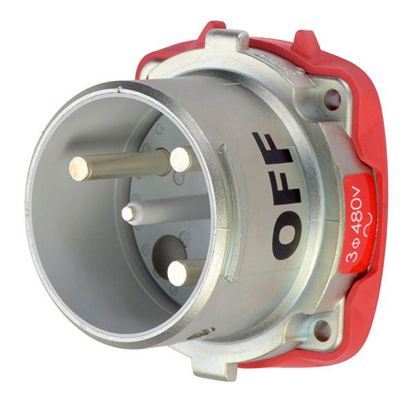 37-68243-C-K04-4X - DS100C INLET METAL SIZE 4 TYPE 4X 3P+G 100A 480 VAC 60 Hz NO AUX TYPE 4X WATERTIGHTNESS